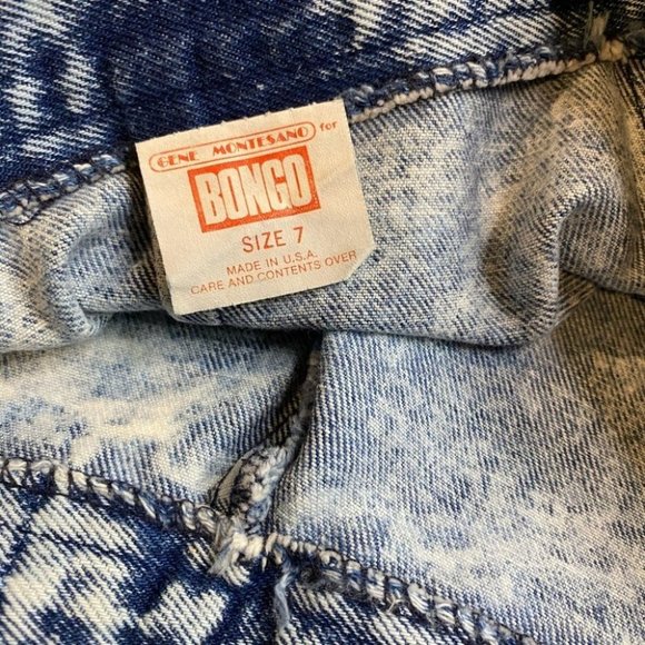 Vtg Gene Montesano for Bongo Stone Washed Skirt - Picture 5 of 6